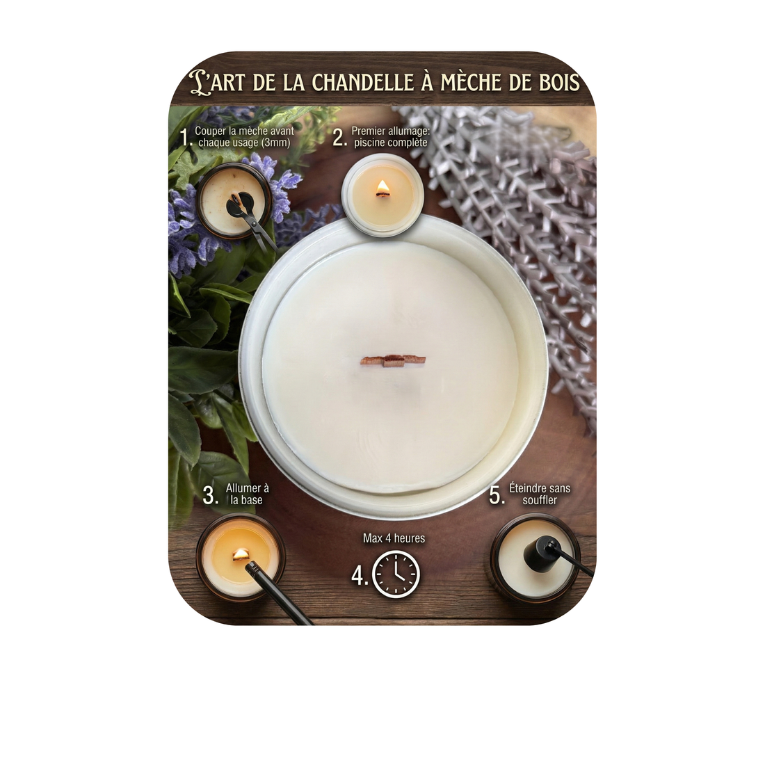 Le Guide Ultime : L'Art d'Utiliser et d'Entretenir vos Chandelles à Mèche de Bois